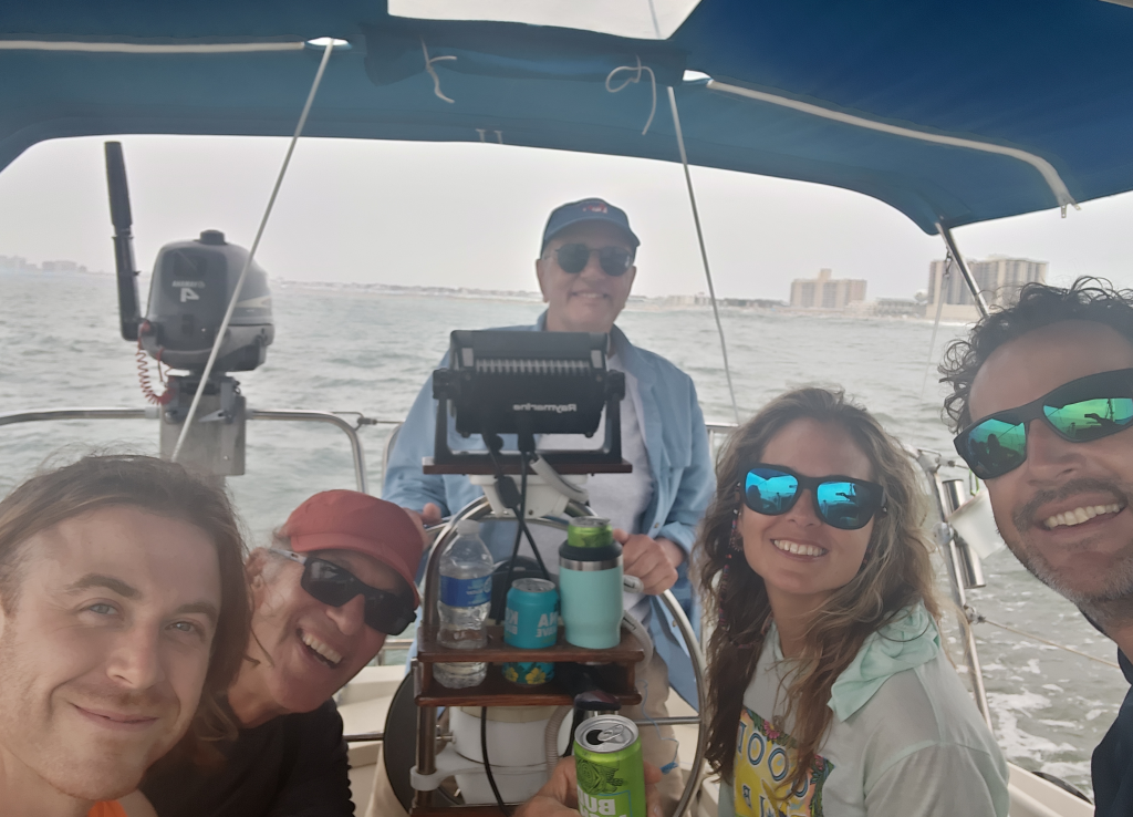 enjoying a private sunset sail in Ocean City New Jersey